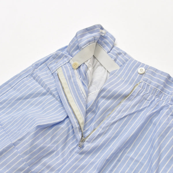 Very Good Condition MIUMIU Shorts Striped Shorts MP1549 Size 36 Logo Patch Blue Used 4a001754