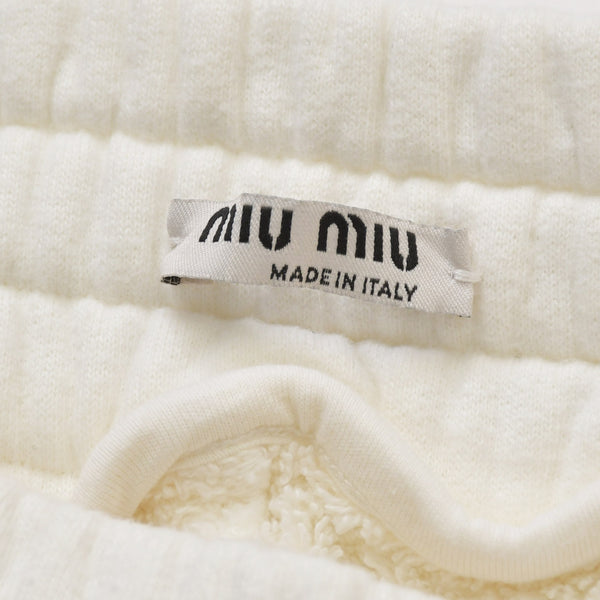 Very Good Condition MIUMIU Shorts Boa Shorts MJP274 Size 36 Logo Patch Ivory Used 4a001755