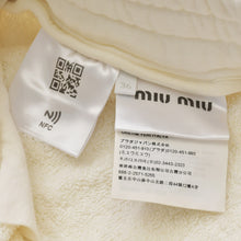 画像をギャラリービューアに読み込む, 極美品 MIUMIU ミュウミュウ ショーツ ボアショートパンツ MJP274 サイズ36 ロゴパッチ アイボリー 中古 4a001755