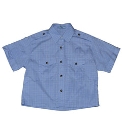 Very Good Condition PRADA Prince of Wales Short Sleeve Check Shirt Short Length Check Short Sleeve Shirt P468G 2023 Used 4a001749