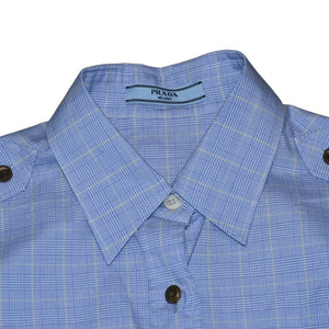Very Good Condition PRADA Prince of Wales Short Sleeve Check Shirt Short Length Check Short Sleeve Shirt P468G 2023 Used 4a001749