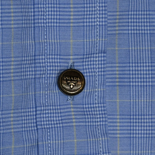 Very Good Condition PRADA Prince of Wales Short Sleeve Check Shirt Short Length Check Short Sleeve Shirt P468G 2023 Used 4a001749