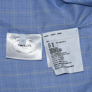 Very Good Condition PRADA Prince of Wales Short Sleeve Check Shirt Short Length Check Short Sleeve Shirt P468G 2023 Used 4a001749