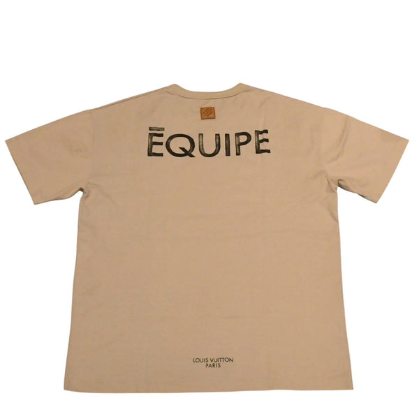 LOUIS VUITTON ルイヴィトン 26FW EQUIPE エキップ UNIFORM ユニフォーム スタッフTシャツ サイズL ベージュ 非売品 美品 中古 4a001721