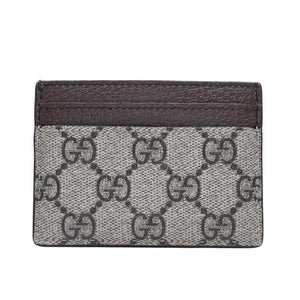 Very Good Condition GUCCI Ophidia Card Case GG Supreme Canvas Pass Case Brown Used 4a001710