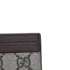 Very Good Condition GUCCI Ophidia Card Case GG Supreme Canvas Pass Case Brown Used 4a001710