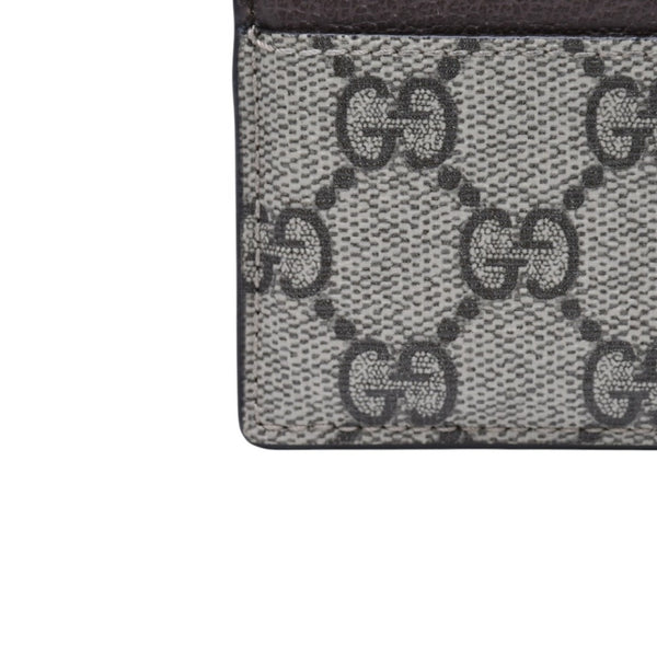 Very Good Condition GUCCI Ophidia Card Case GG Supreme Canvas Pass Case Brown Used 4a001710