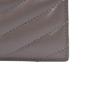 Very Good Condition YVES SAINT LAURENT Yves Saint Laurent Monogram Card Case GNC423291 Leather Beige Gold Hardware Used 4a001709