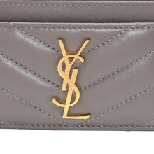画像をギャラリービューアに読み込む, 極美品 YVES SAINT LAURENT イヴサンローラン モノグラムカードケース GNC423291 レザー ベージュ ゴールド金具 中古 4a001709