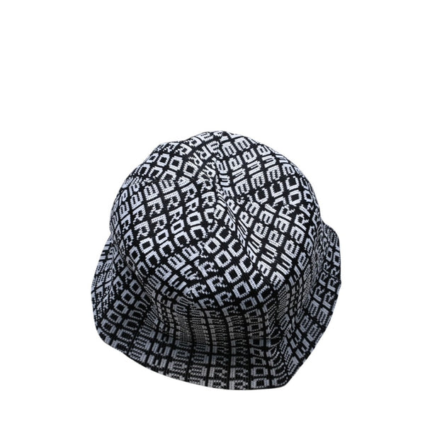 Very Good Condition ROCAWEAR Hat All Over Pattern Brand Logo Plate Cotton Black White Used 4a001550
