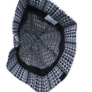 Very Good Condition ROCAWEAR Hat All Over Pattern Brand Logo Plate Cotton Black White Used 4a001550