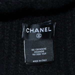 New and unused CHANEL 26AW Flight Cap Pilot Cap with Bonbon Knit Cap AAB271 Coco Mark Cashmere Silk Black Used 4a001770
