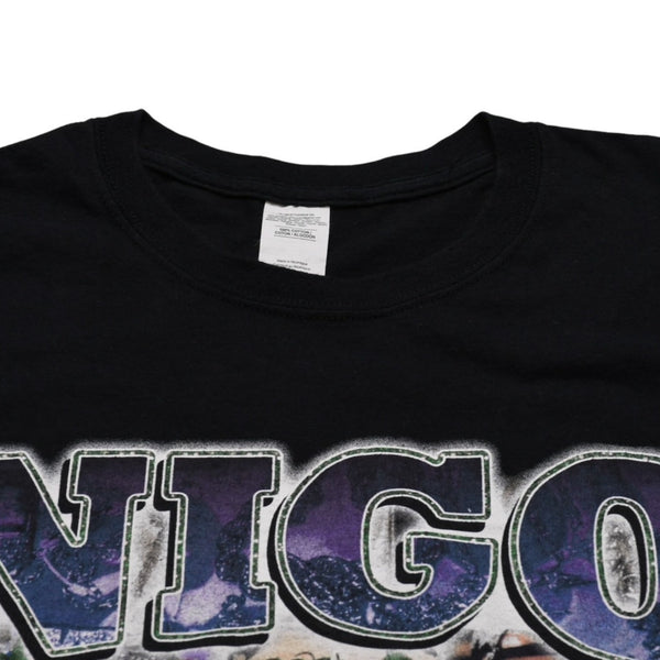 NIGO 00's Short Sleeve T-shirt Tops Size L RAP TEES Black Multicolor Print Cotton Good Condition Used 4a001781