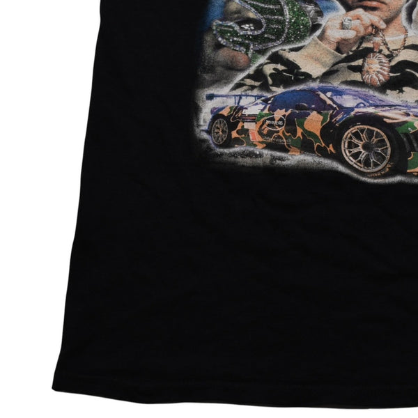 NIGO 00's Short Sleeve T-shirt Tops Size L RAP TEES Black Multicolor Print Cotton Good Condition Used 4a001781