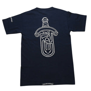 CHROME HEARTS United Arrows Collaboration T-shirt Short Sleeve T-shirt Pocket T-shirt Navy Dagger Logo Good Condition Used 4a001877