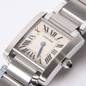 Like new Cartier Tank Française with new dial W51008Q3 White Dial Watch, Used, 4a001789