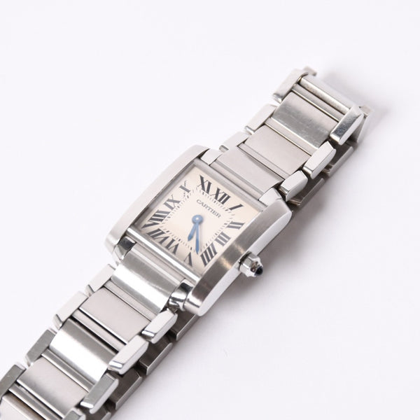 Like new Cartier Tank Française with new dial W51008Q3 White Dial Watch, Used, 4a001789