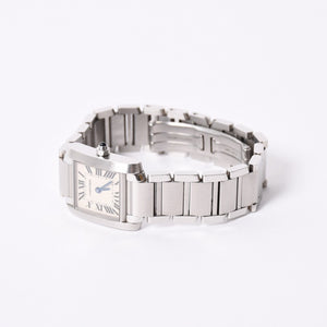 Like new Cartier Tank Française with new dial W51008Q3 White Dial Watch, Used, 4a001789