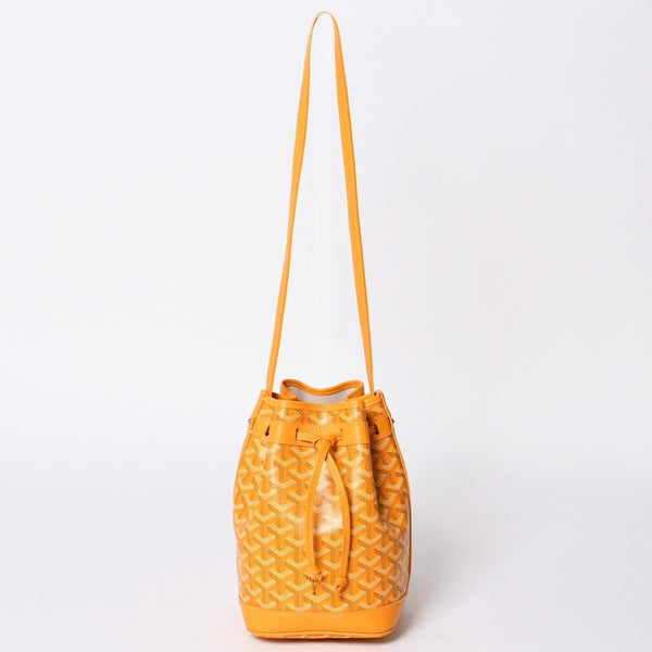 Very Good Condition GOYARD Petit Fro Bucket Bag One Shoulder Bag Yellow PEFLOTPMLTY08CL08P Used 4a001803