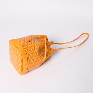 Very Good Condition GOYARD Petit Fro Bucket Bag One Shoulder Bag Yellow PEFLOTPMLTY08CL08P Used 4a001803