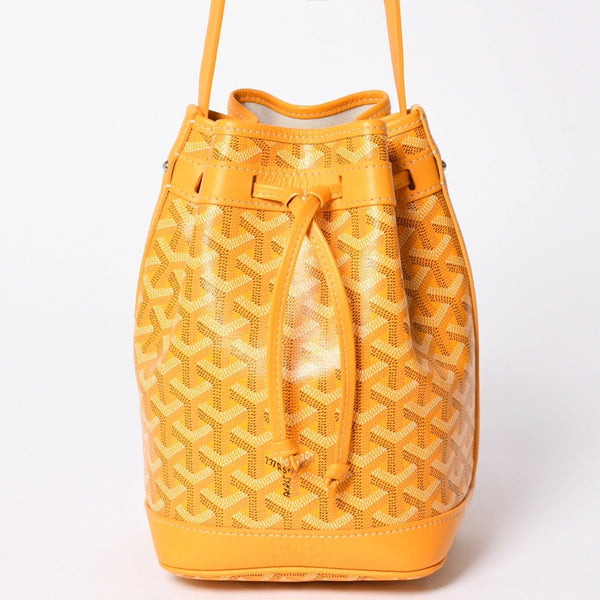 Very Good Condition GOYARD Petit Fro Bucket Bag One Shoulder Bag Yellow PEFLOTPMLTY08CL08P Used 4a001803