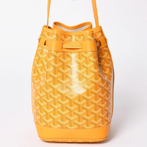 Very Good Condition GOYARD Petit Fro Bucket Bag One Shoulder Bag Yellow PEFLOTPMLTY08CL08P Used 4a001803