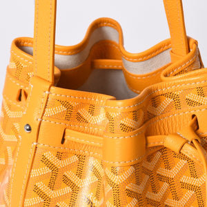 Very Good Condition GOYARD Petit Fro Bucket Bag One Shoulder Bag Yellow PEFLOTPMLTY08CL08P Used 4a001803