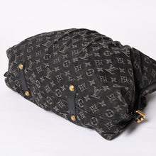 画像をギャラリービューアに読み込む, LOUIS VUITTON ルイヴィトン ハンドバッグ モノグラムデニム ネオカヴィGM M95352 ブラック レザー ゴールド金具 美品 中古 4a001809