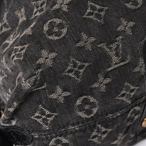 LOUIS VUITTON ルイヴィトン ハンドバッグ モノグラムデニム ネオカヴィGM M95352 ブラック レザー ゴールド金具 美品 中古 4a001809
