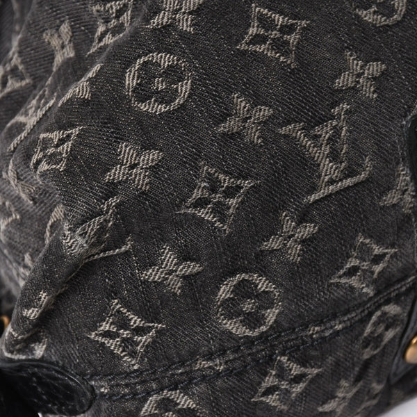 LOUIS VUITTON ルイヴィトン ハンドバッグ モノグラムデニム ネオカヴィGM M95352 ブラック レザー ゴールド金具 美品 中古 4a001809