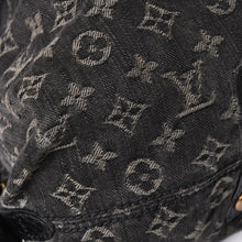 画像をギャラリービューアに読み込む, LOUIS VUITTON ルイヴィトン ハンドバッグ モノグラムデニム ネオカヴィGM M95352 ブラック レザー ゴールド金具 美品 中古 4a001809