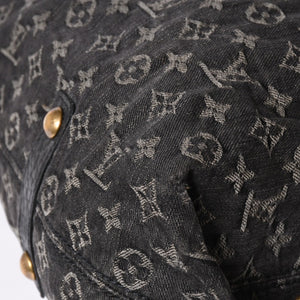 LOUIS VUITTON ルイヴィトン ハンドバッグ モノグラムデニム ネオカヴィGM M95352 ブラック レザー ゴールド金具 美品 中古 4a001809