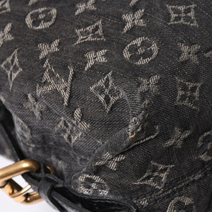 LOUIS VUITTON ルイヴィトン ハンドバッグ モノグラムデニム ネオカヴィGM M95352 ブラック レザー ゴールド金具 美品 中古 4a001809