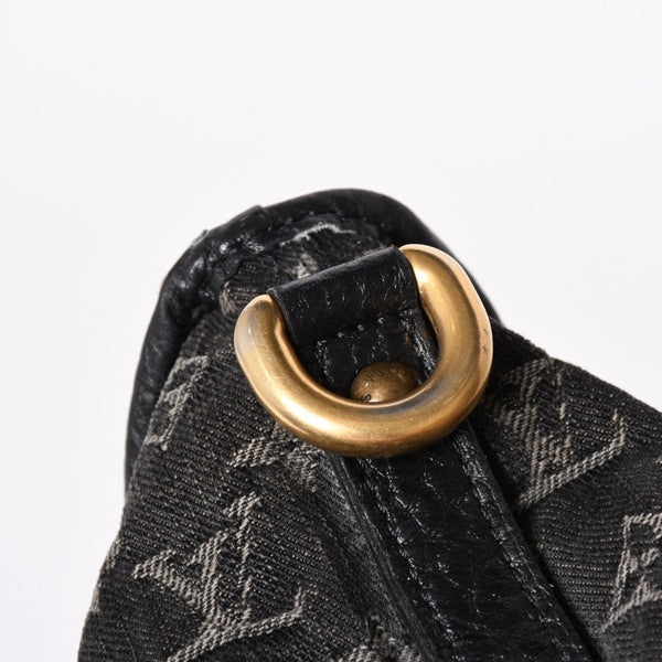 LOUIS VUITTON ルイヴィトン ハンドバッグ モノグラムデニム ネオカヴィGM M95352 ブラック レザー ゴールド金具 美品 中古 4a001809