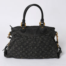 画像をギャラリービューアに読み込む, LOUIS VUITTON ルイヴィトン ハンドバッグ モノグラムデニム ネオカヴィGM M95352 ブラック レザー 2way仕様 ゴールド金具 良品 中古 4a001808