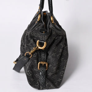 LOUIS VUITTON ルイヴィトン ハンドバッグ モノグラムデニム ネオカヴィGM M95352 ブラック レザー 2way仕様 ゴールド金具 良品 中古 4a001808