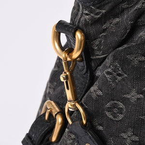 LOUIS VUITTON ルイヴィトン ハンドバッグ モノグラムデニム ネオカヴィGM M95352 ブラック レザー 2way仕様 ゴールド金具 良品 中古 4a001808