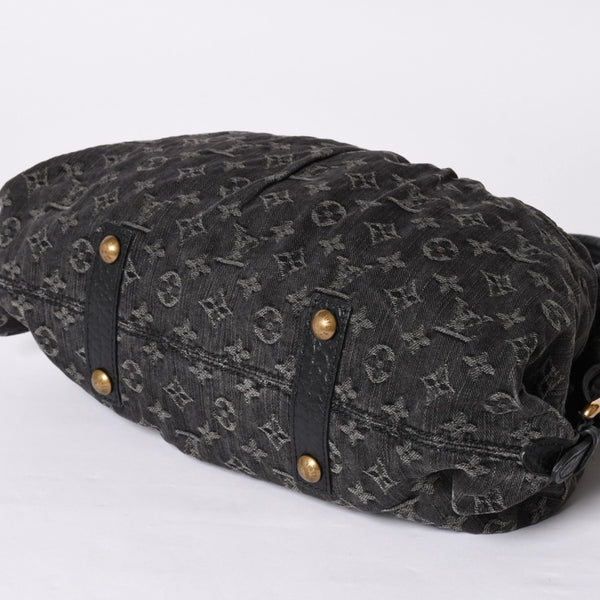 LOUIS VUITTON ルイヴィトン ハンドバッグ モノグラムデニム ネオカヴィGM M95352 ブラック レザー 2way仕様 ゴールド金具 良品 中古 4a001808