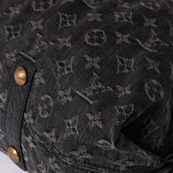 LOUIS VUITTON ルイヴィトン ハンドバッグ モノグラムデニム ネオカヴィGM M95352 ブラック レザー 2way仕様 ゴールド金具 良品 中古 4a001808