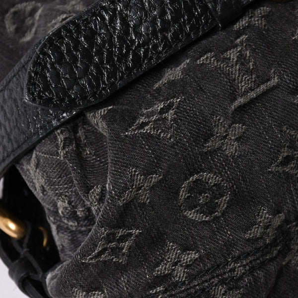 LOUIS VUITTON ルイヴィトン ハンドバッグ モノグラムデニム ネオカヴィGM M95352 ブラック レザー 2way仕様 ゴールド金具 良品 中古 4a001808