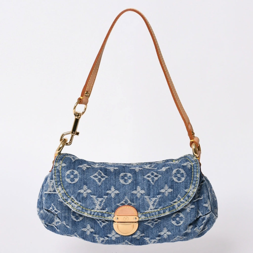 Very good condition LOUIS VUITTON Mini Pretty One Shoulder Bag M95050 Monogram Denim Indigo Blue Used 4a001920