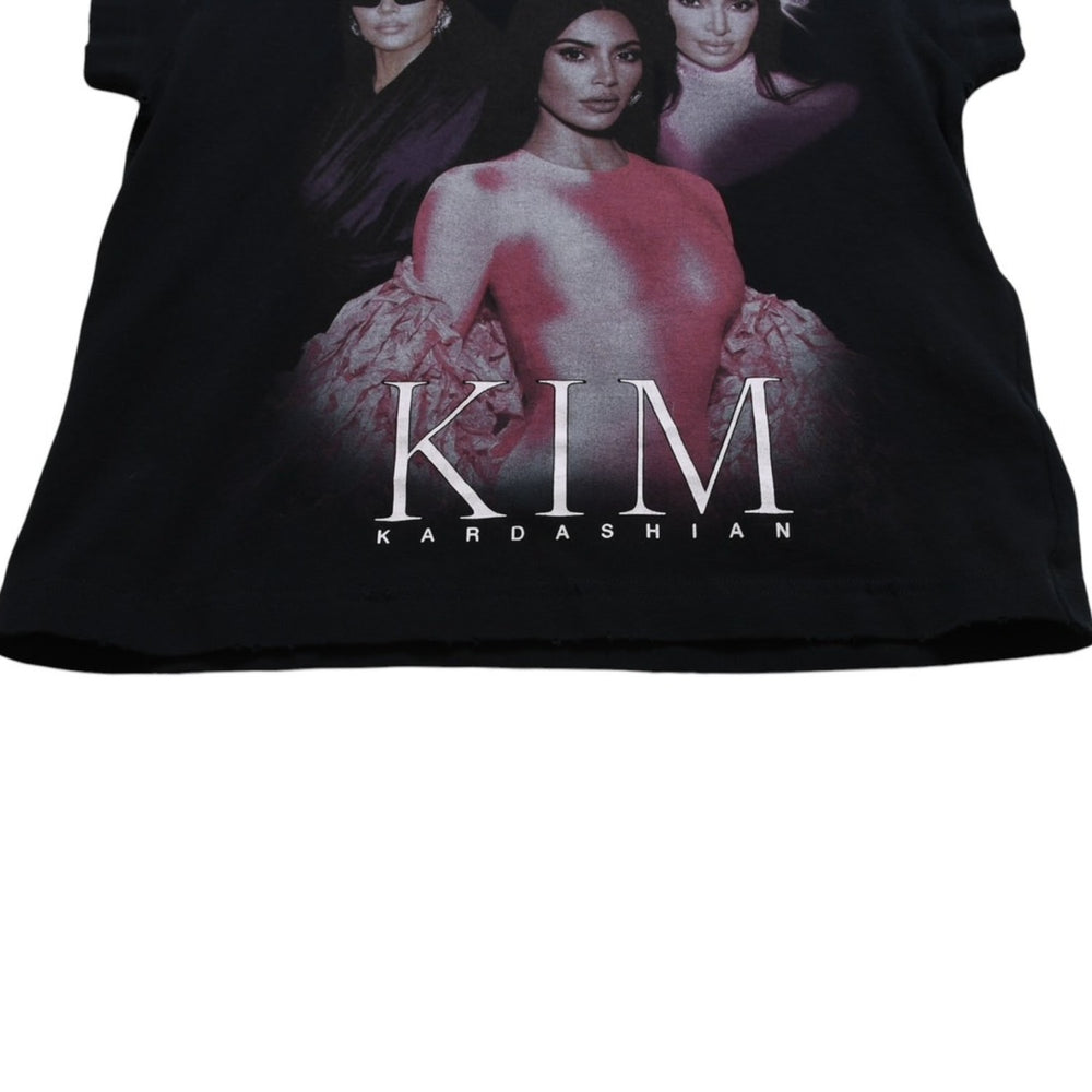Like new BALENCIAGA Kim Kardashian Short Sleeve T-shirt 25SS 807341 Cotton Black Pink Size M Used 4a009248