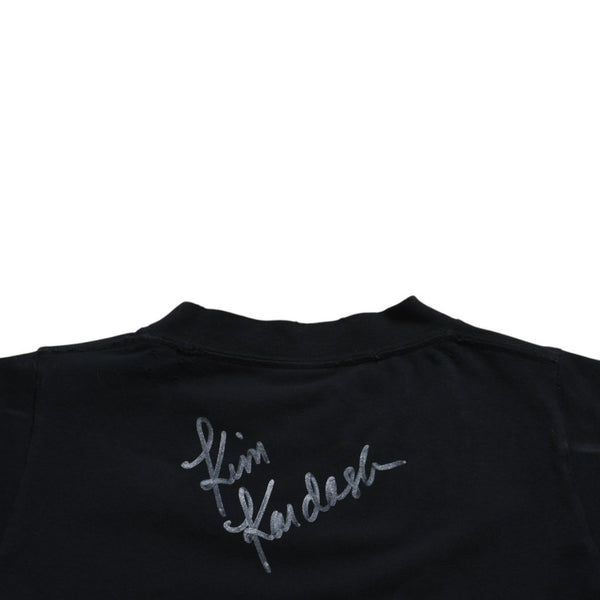 新品同様 BALENCIAGA バレンシアガ キムカーダシアン 半袖Tシャツ 25SS 807341 コットン ブラック ピンク サイズM 中古 4a009248