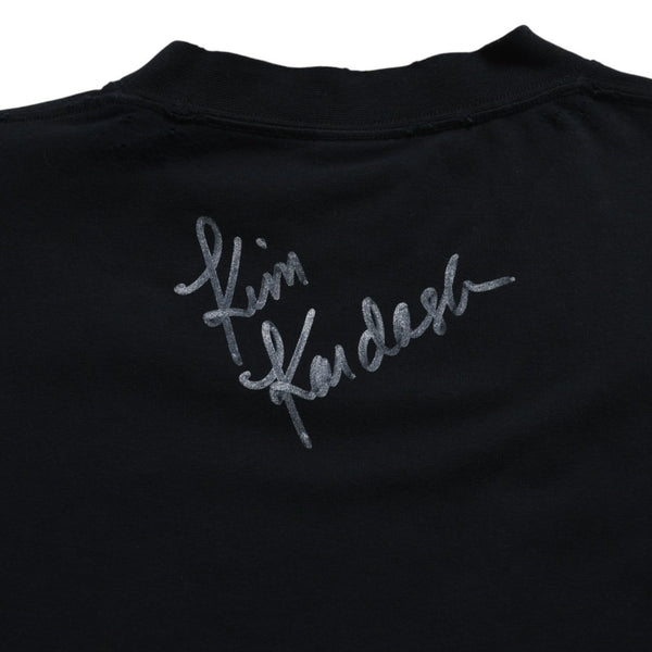 新品同様 BALENCIAGA バレンシアガ キムカーダシアン 半袖Tシャツ 25SS 807341 コットン ブラック ピンク サイズM 中古 4a009248