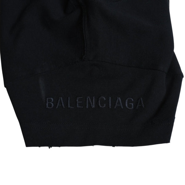 新品同様 BALENCIAGA バレンシアガ キムカーダシアン 半袖Tシャツ 25SS 807341 コットン ブラック ピンク サイズM 中古 4a009248