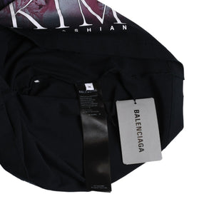 新品同様 BALENCIAGA バレンシアガ キムカーダシアン 半袖Tシャツ 25SS 807341 コットン ブラック ピンク サイズM 中古 4a009248