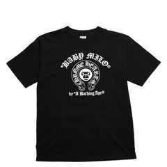 極美品 CHROME HEARTS クロムハーツ × A BATHING APE ア ベイシング エイプ 半袖Tシャツ サイズM ブラック 中古 4a010501