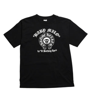 極美品 CHROME HEARTS クロムハーツ × A BATHING APE ア ベイシング エイプ 半袖Tシャツ サイズM ブラック 中古 4a010501