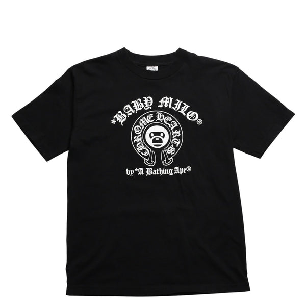 極美品 CHROME HEARTS クロムハーツ × A BATHING APE ア ベイシング エイプ 半袖Tシャツ サイズM ブラック 中古 4a010501