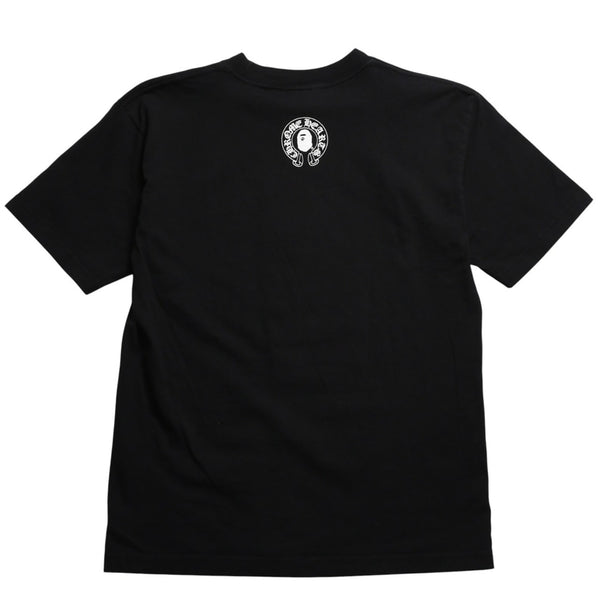 極美品 CHROME HEARTS クロムハーツ × A BATHING APE ア ベイシング エイプ 半袖Tシャツ サイズM ブラック 中古 4a010501